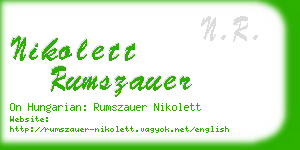 nikolett rumszauer business card